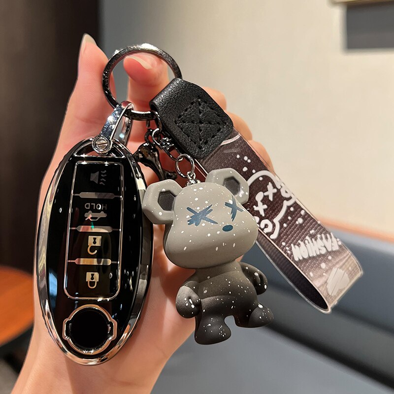 Car Key Protector Cover for Nissan Altima Maxima 350z Smart Key 4 Button 2008-2022