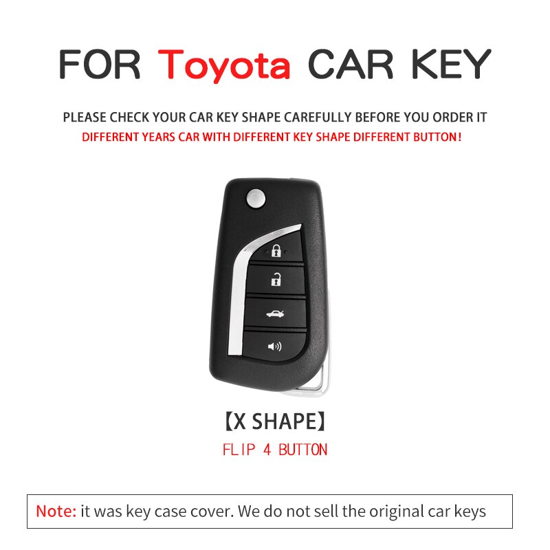 Protector Car Key Cover for Toyota Corolla Hilux Camry CH-R Flip Key Remote 2013-2022