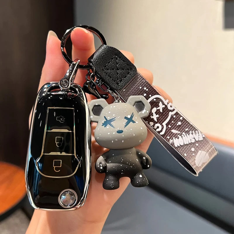 Car Key Protector Cover for Ford Ranger Mondeo Ecosport remote key 2017-2023 3 button