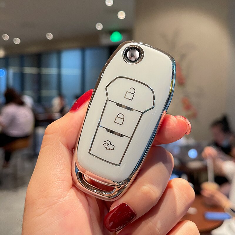 Car Key Protector Cover for Ford Ranger Mondeo Ecosport remote key 2017-2023 3 button