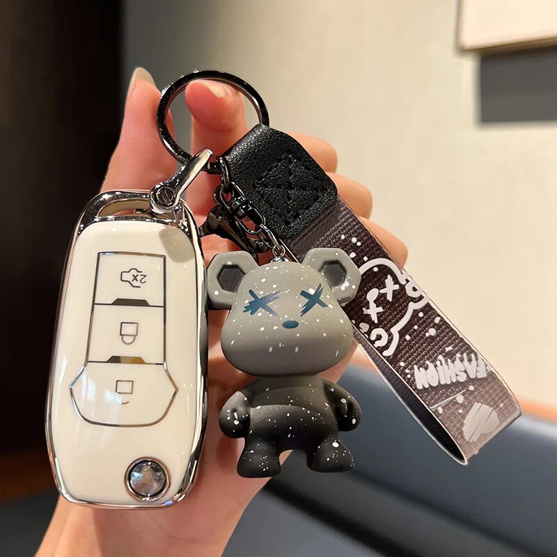Car Key Protector Cover for Ford Ranger Mondeo Ecosport remote key 2017-2023 3 button