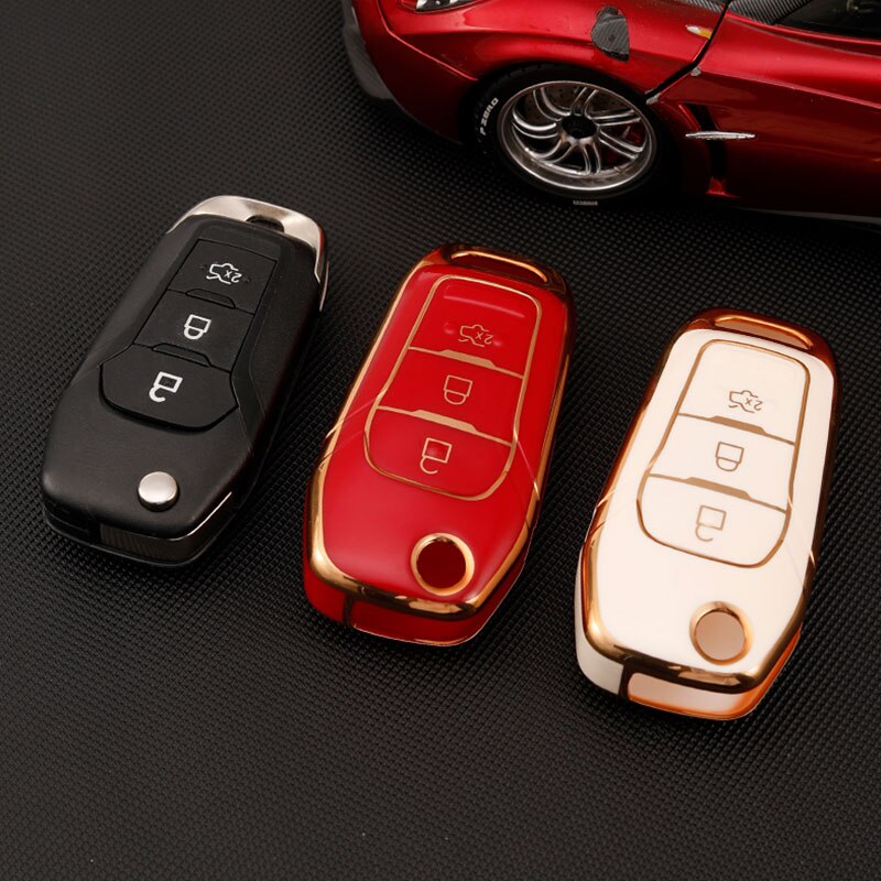 Car Key Protector Cover for Ford Ranger Mondeo Ecosport remote key 2017-2023 3 button