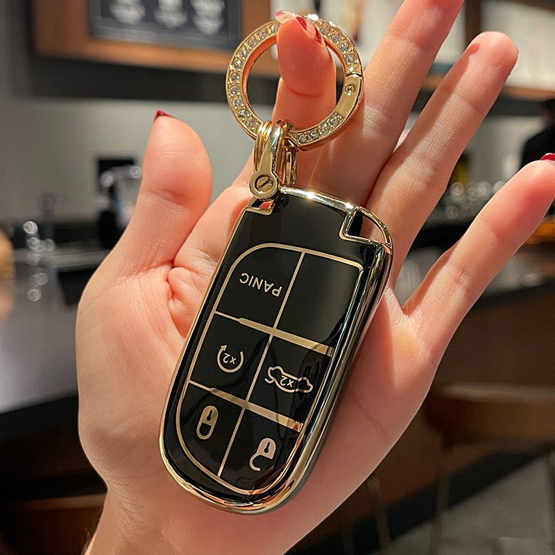 Car Key Protection Cover for Jeep Grand Cherokee Chrysler 300c 2013-2018