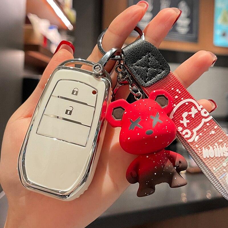 Car Key protector Cover for Toyota Hilux Fortuner Smart Key 3 Button 2017-2022