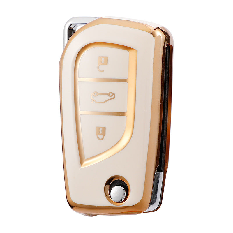 Protector Car Key Cover for Toyota Corolla Hilux Camry CH-R Flip Key Remote 2013-2022