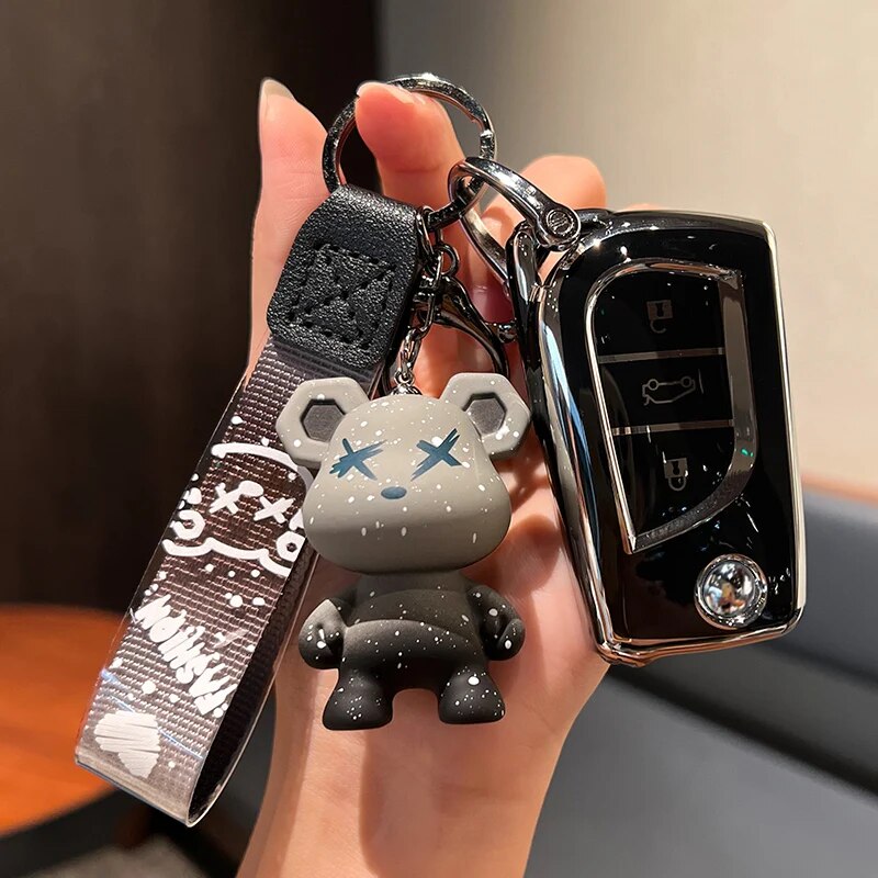 Protector Car Key Cover for Toyota Corolla Hilux Camry CH-R Flip Key Remote 2013-2022