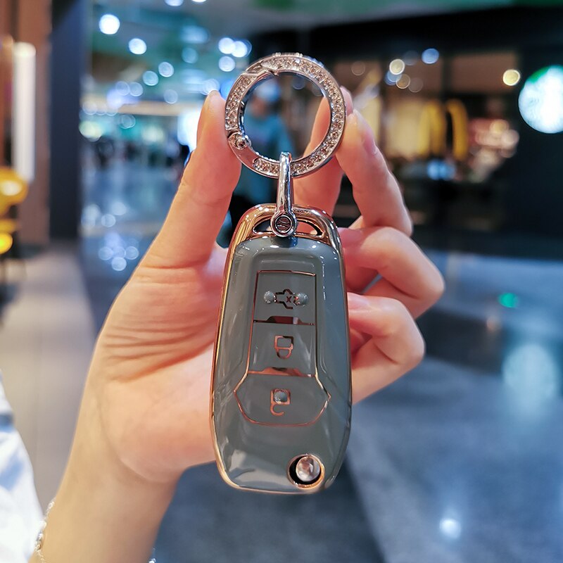 Car Key Protector Cover for Ford Ranger Mondeo Ecosport remote key 2017-2023 3 button