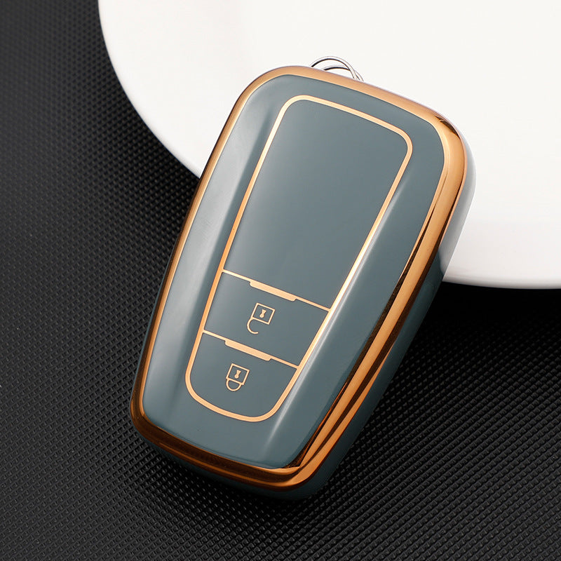 Protective Car Key Cover for Toyota Rav4 Corolla Prado CH-R Smart Key 2/3 Button 2019-2022