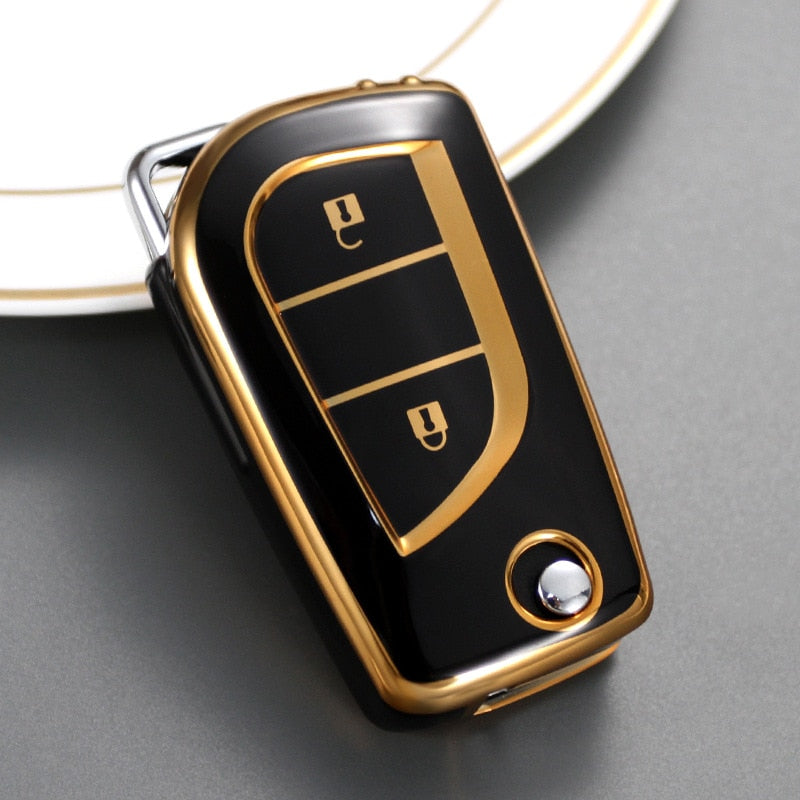 Protector Car Key Cover for Toyota Corolla Hilux Camry CH-R Flip Key Remote 2013-2022