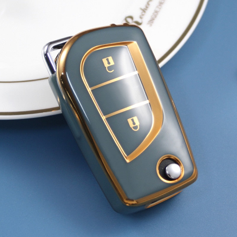 Protector Car Key Cover for Toyota Corolla Hilux Camry CH-R Flip Key Remote 2013-2022
