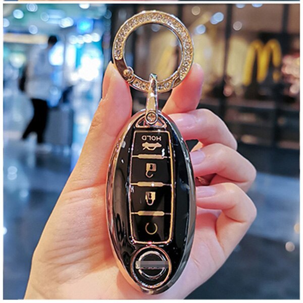 Car Key Protector Cover for Nissan Altima Maxima 350z Smart Key 4 Button 2008-2022