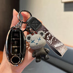 Protective Car Key Cover for Nissan Qashqai X-trail Navara Cube 2 Button Smart Key 2014-2022