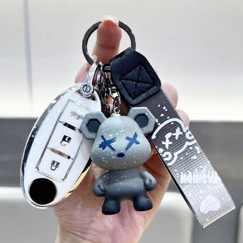 Car Key Protector Cover for Nissan Pathfinder Patrol Y62 X-trail Smart Key 2014-2022 3 button