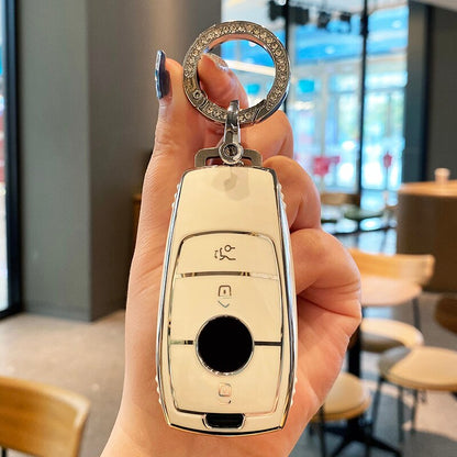 Protective Tpu Car Key Cover for Mercedes C200 C Class E Class Keys 2018-2022