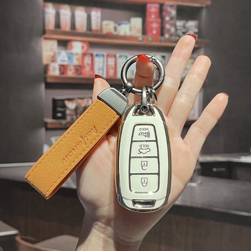 Car Key protection Cover for Kona Santa Fe Palisade Smart Key 4 Button ...