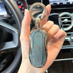 Tesla Model3 model Y Smart Key Protection Cover Green Tea Color Gold Edge