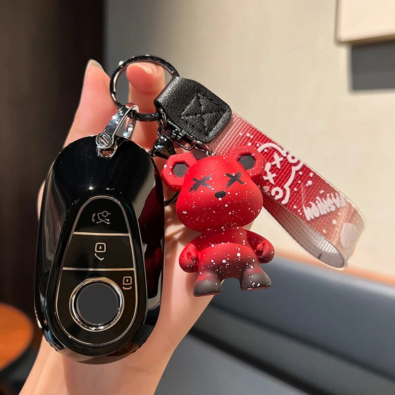 Car Key Cover for Mercedes Smart Keys 2018-2022 E200-eqc400-gle53-glc200-gt43-s63-gls600-cla-amgg63