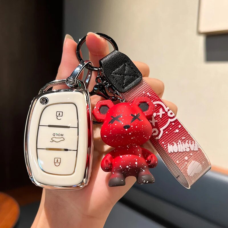 Car Key Protection Cover for Hyundai Ix35 Elantra Sonata Accent I30 Smart Key 2014-2018 Style 2