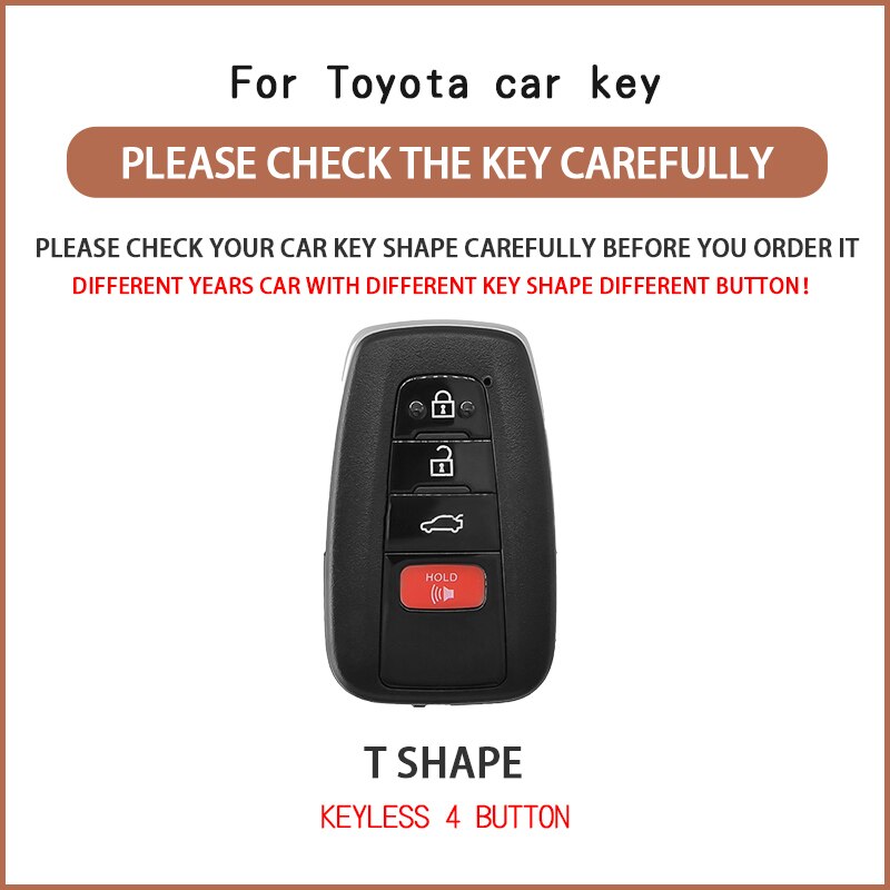 Car Key Protector Cover for Toyota Camry Hybrid Smart Key 4 Button 2019-2022