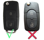 PROTECTIVE TPU CAR KEY COVER FOR VOLKSWAGEN AMAROK GOLF POLO 2000-2022 2 BUTTON