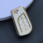 Protector Car Key Cover for Toyota Corolla Hilux Camry CH-R Flip Key Remote 2013-2022