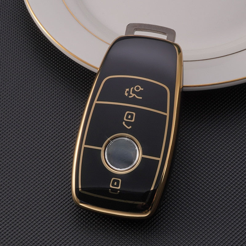 Protective Tpu Car Key Cover for Mercedes C200 C Class E Class Keys 2018-2022