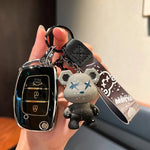 Car Key Protector Cover For Tucson Santa Fe Elantra Remote Key 3 Button 2014-2018 Style 1