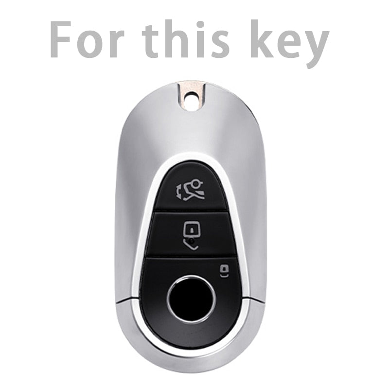 Car Key Cover for Mercedes Smart Keys 2018-2022 E200-eqc400-gle53-glc200-gt43-s63-gls600-cla-amgg63