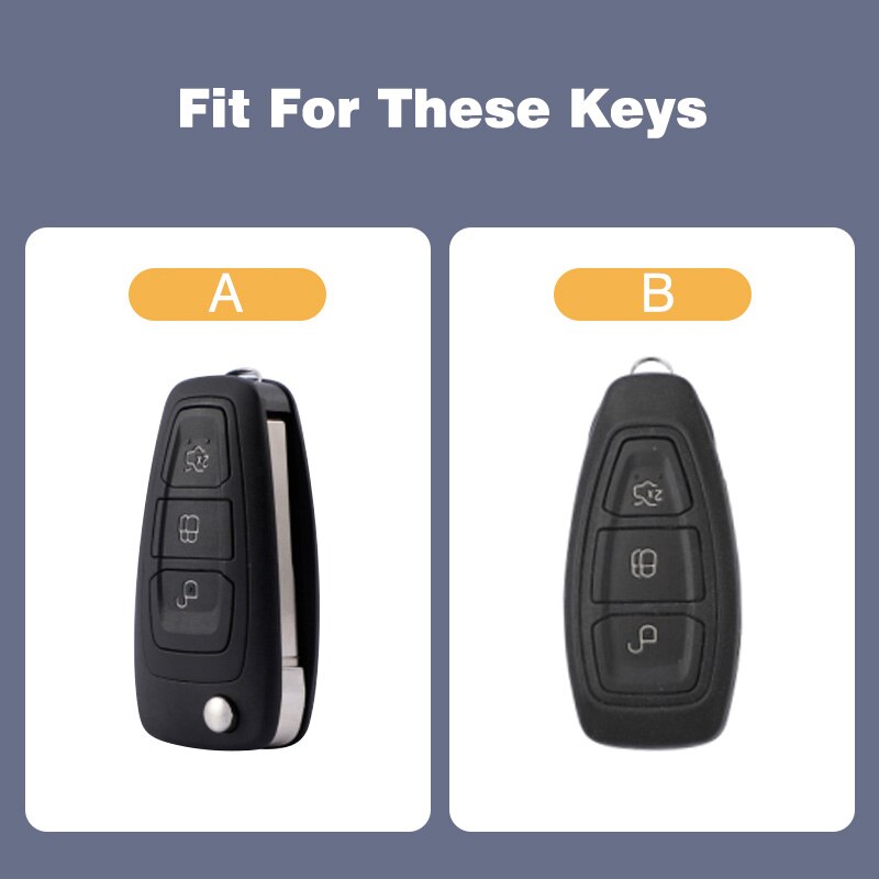 Car Key Protection Cover for Ford Remote Key Mondeo Focus Fiesta 2010-2015