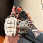 Car Key Protector Cover For Tucson Santa Fe Elantra Remote Key 3 Button 2014-2018 Style 1