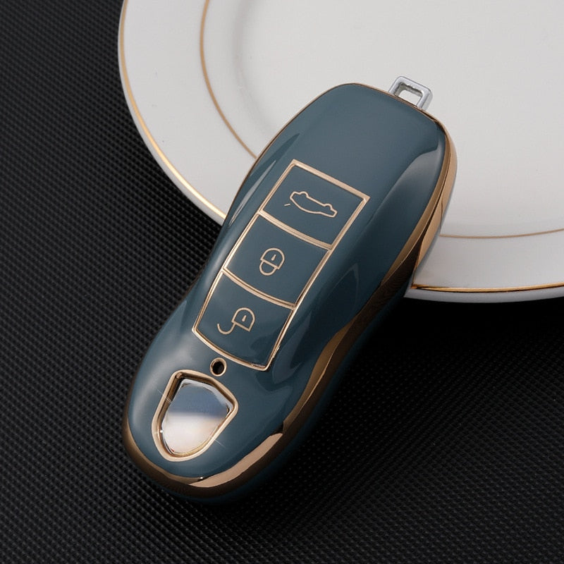 Car Key Cover Protector for Porsche Cayenne Macan 2010-2019 Keyless Start Only