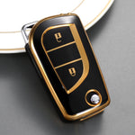 Protector Car Key Cover for Toyota Corolla Hilux Camry CH-R Flip Key Remote 2013-2022