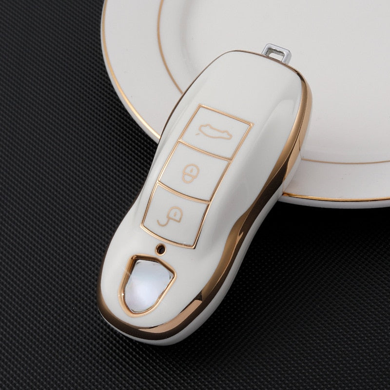 Car Key Cover Protector for Porsche Cayenne Macan 2010-2019 Keyless Start Only