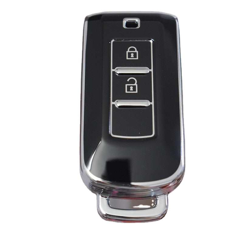 Car Key Cover for Mitsubishi Asx Outlander Lancer Smart Key 2 Button 2008-2022