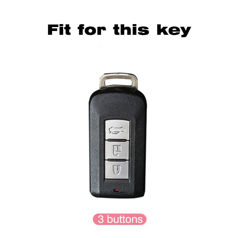 Car Key Protector Cover for Mitsubishi Lancer Outlander Smart Key 3 Button 2008-2022