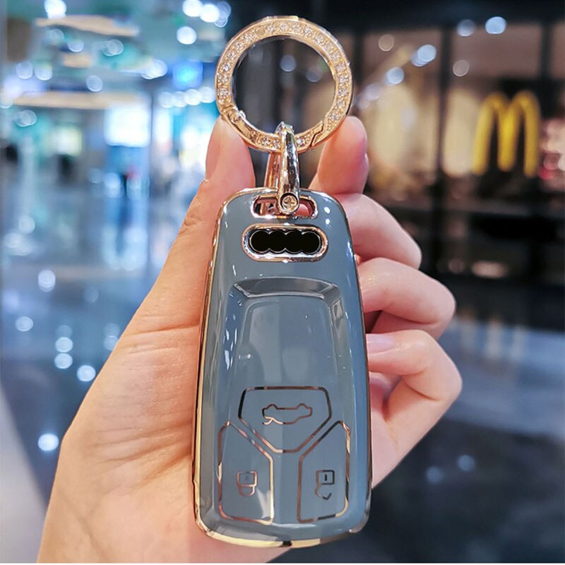 Car Key Protective Cover For Audi New Smart Key For Tt A4-b9 A5 Q5 S5 Q7 2015-2020